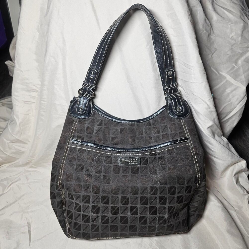 Vintage nine & co blocked patterned shoulder bag